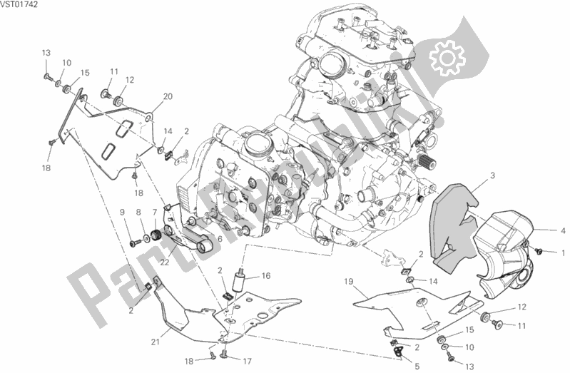 All parts for the 34b - Fairing of the Ducati Multistrada 1260 ABS 2018